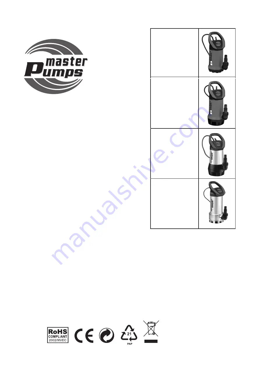 Master Pumps 5411074140182 Manual Download Page 1