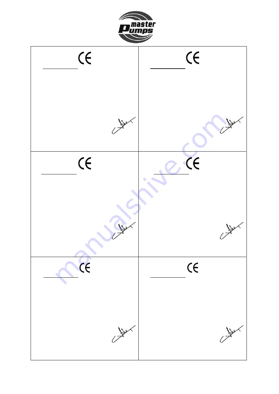 Master Pumps 5411074140182 Manual Download Page 25