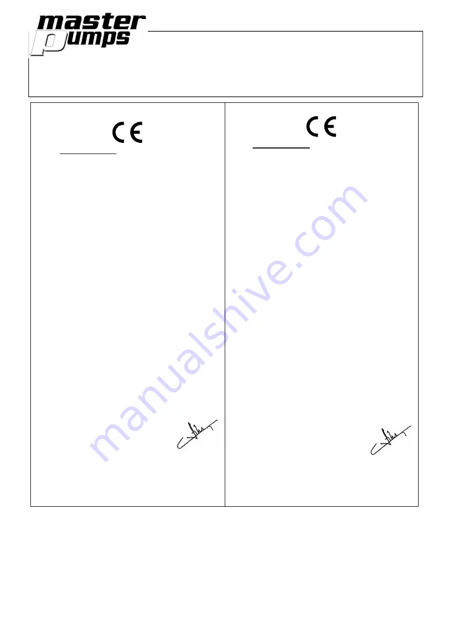 Master Pumps 5411074199029 Original Instructions Manual Download Page 31