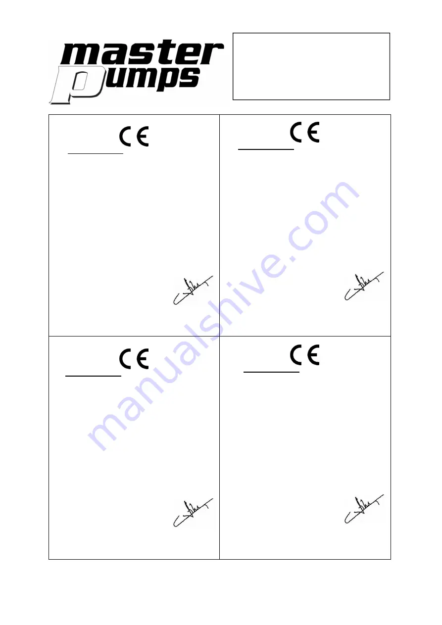 Master Pumps MPC402 Original Instructions Manual Download Page 40