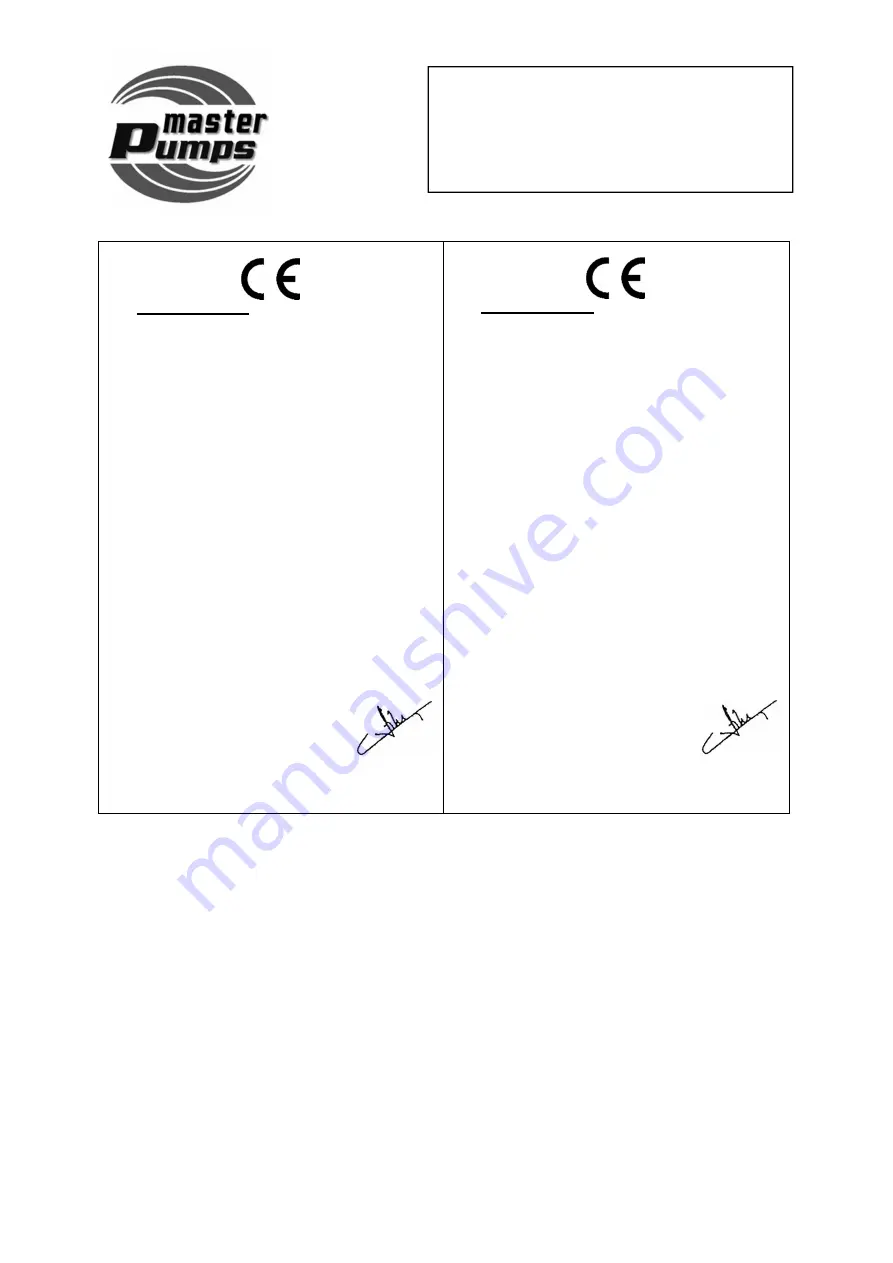 Master Pumps MPXA81 Original Instructions Manual Download Page 26