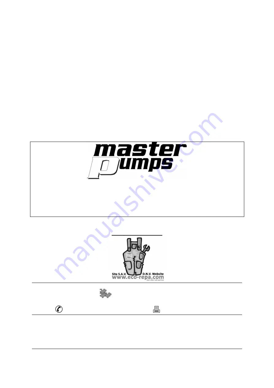 Master Pumps MPXI1102 Скачать руководство пользователя страница 42