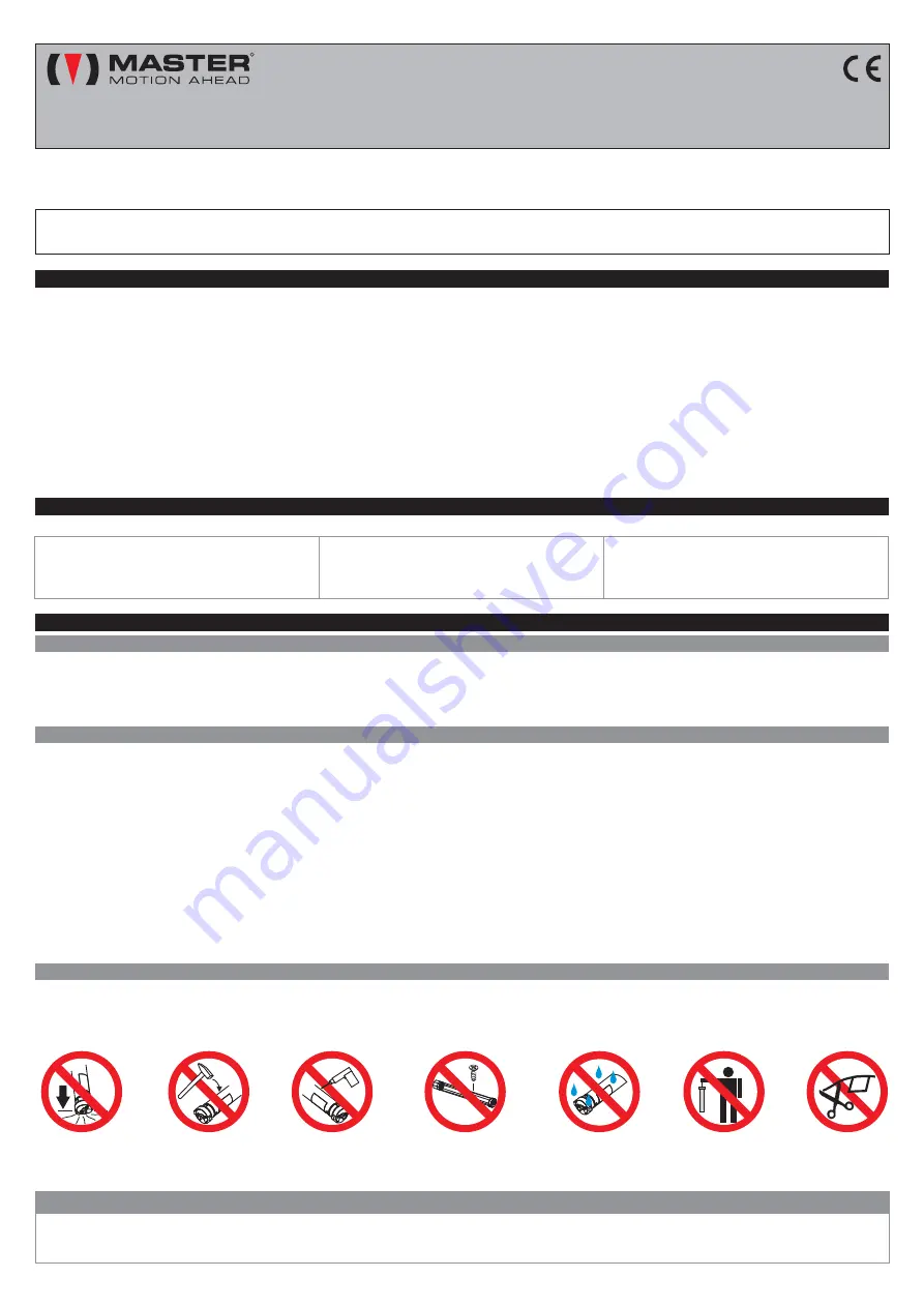 Master TOOL User Manual Download Page 8