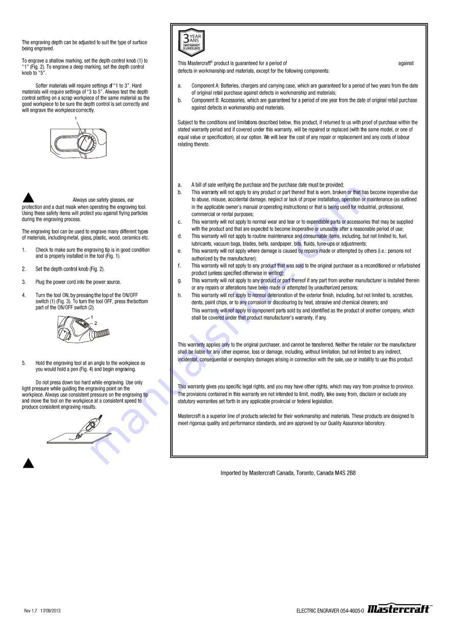 MasterCraft 054-4605-0 Instruction Manual Download Page 2