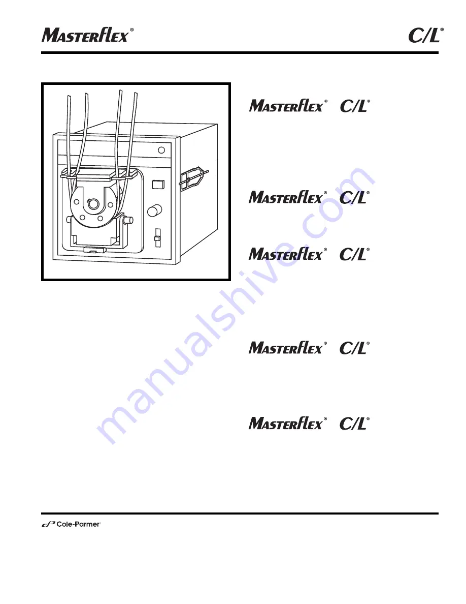 Masterflex C/L Series Operating Manual Download Page 1