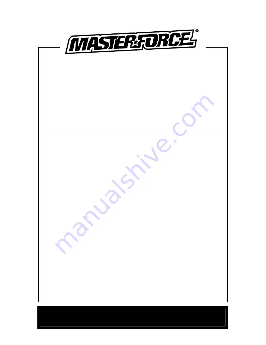 MasterForce 241-0779 Operator'S Manual Download Page 15