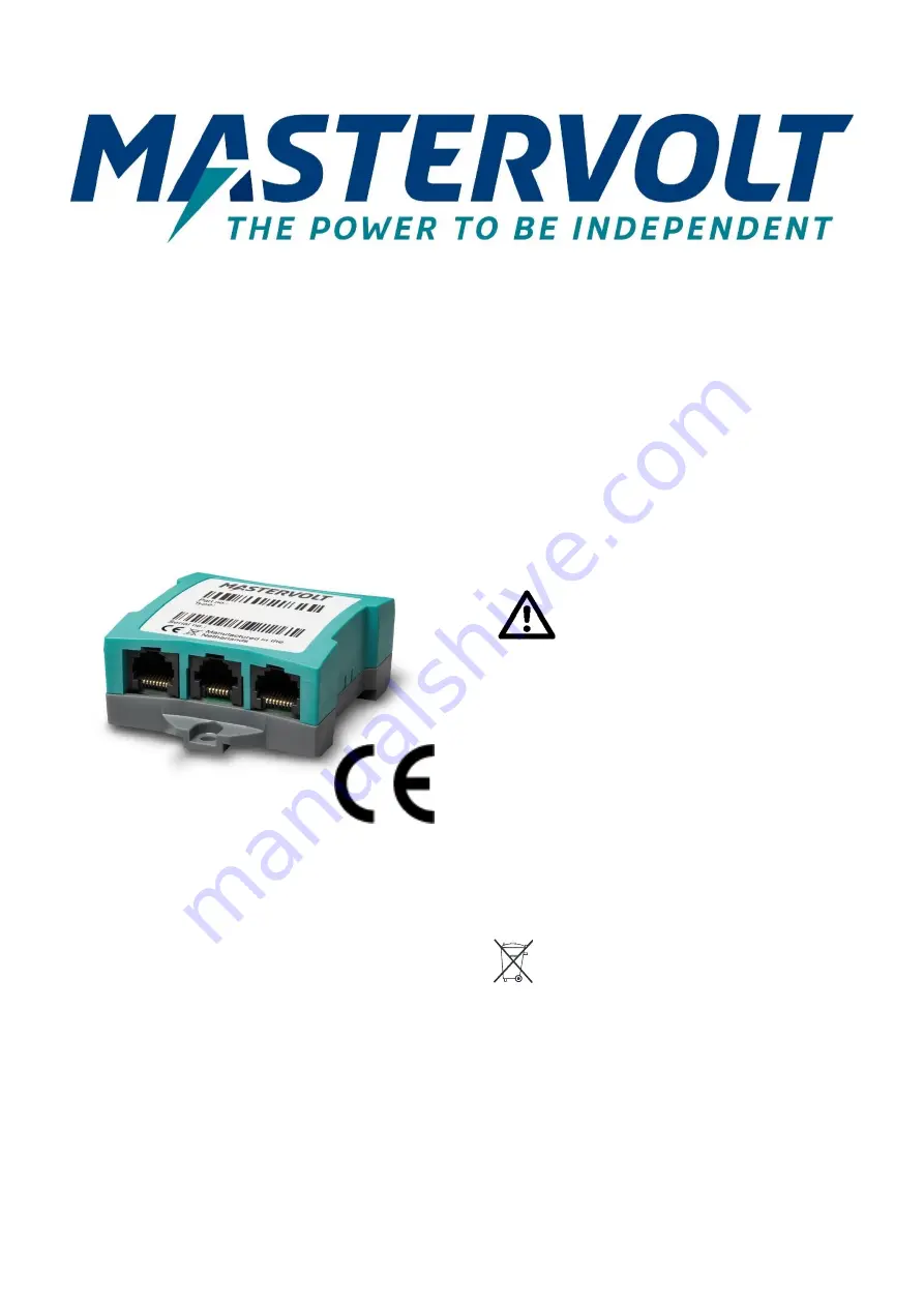 Mastervolt MasterBus PowerCombi Interface User And Installation Manual Download Page 1