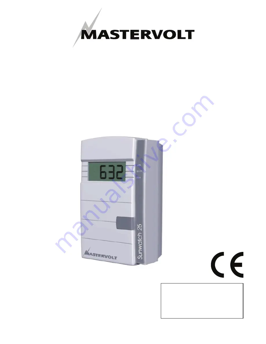 Mastervolt SunWatch 25 User Manual Download Page 1