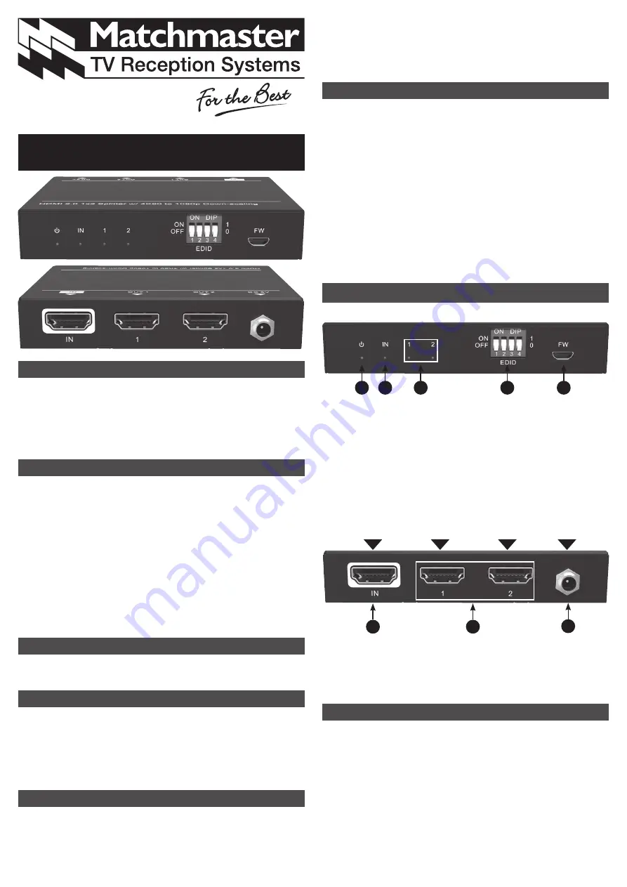 Matchmaster 34MM-HDS2 Instruction Manual Download Page 1