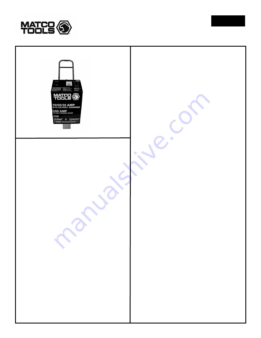 Matco Tools BWC155 Instruction Manual Download Page 1