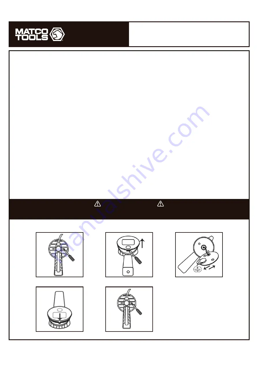 Matco Tools DT4A Instructions Manual Download Page 2