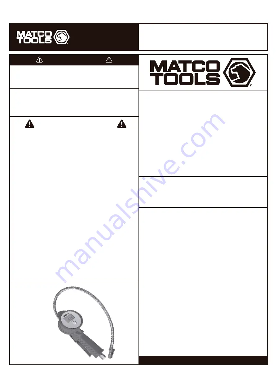 Matco Tools DT4A Скачать руководство пользователя страница 5