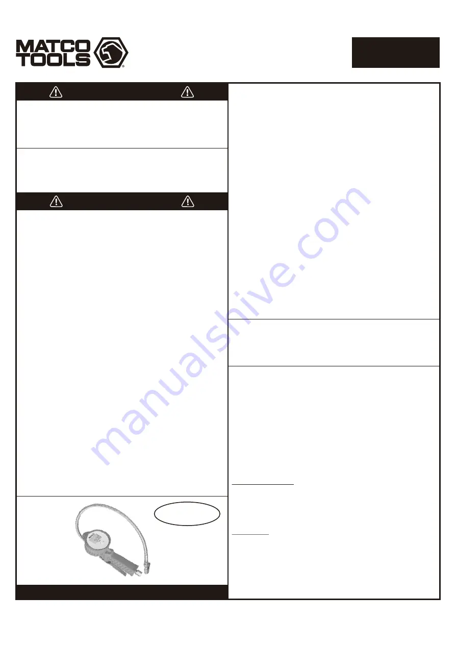 Matco Tools DT4B Operating Instructions Manual Download Page 7