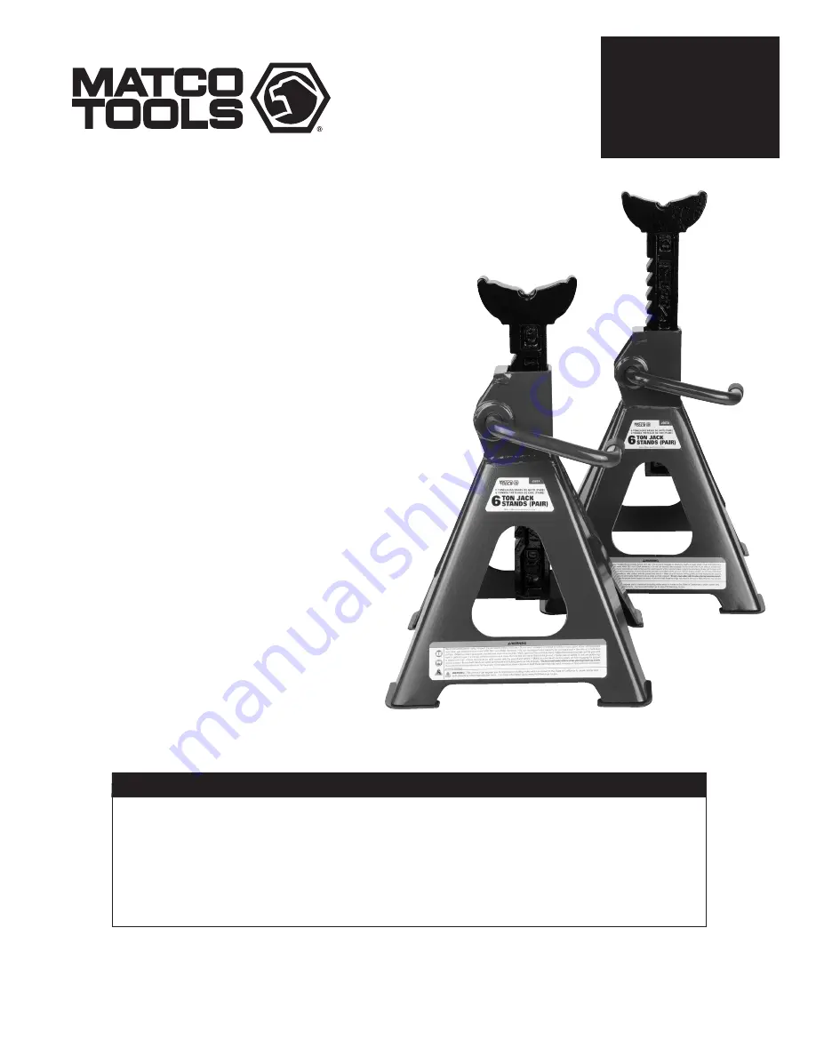 Matco Tools JS12TA Manual Download Page 1