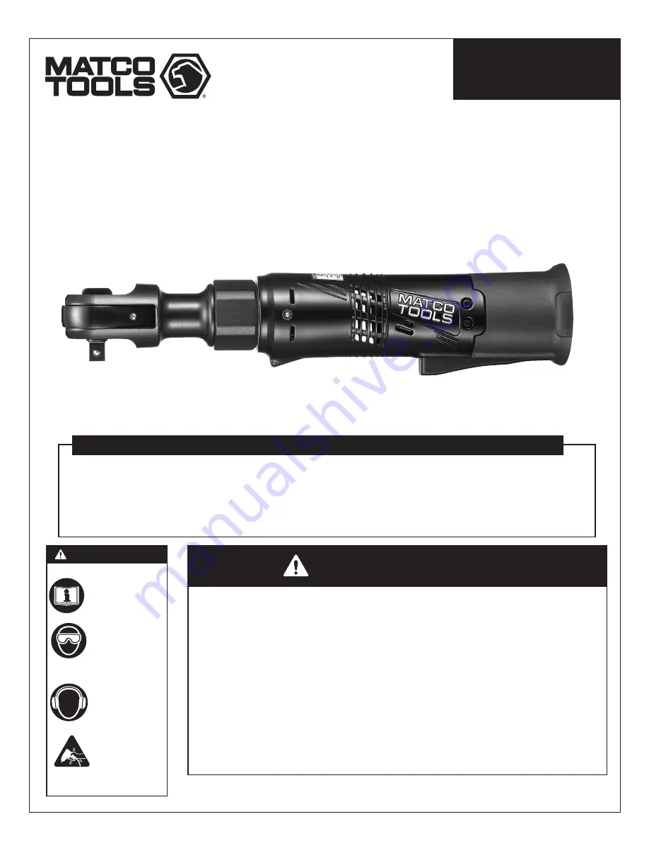 Matco Tools MCL1238R Operating Instructions Manual Download Page 13