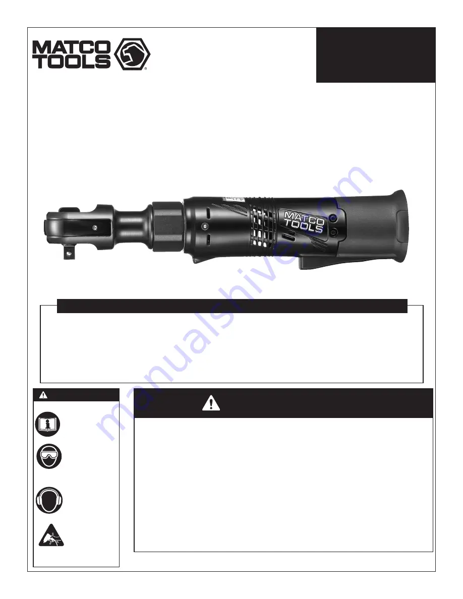 Matco Tools MCL1238RA Operating Instructions Manual Download Page 14