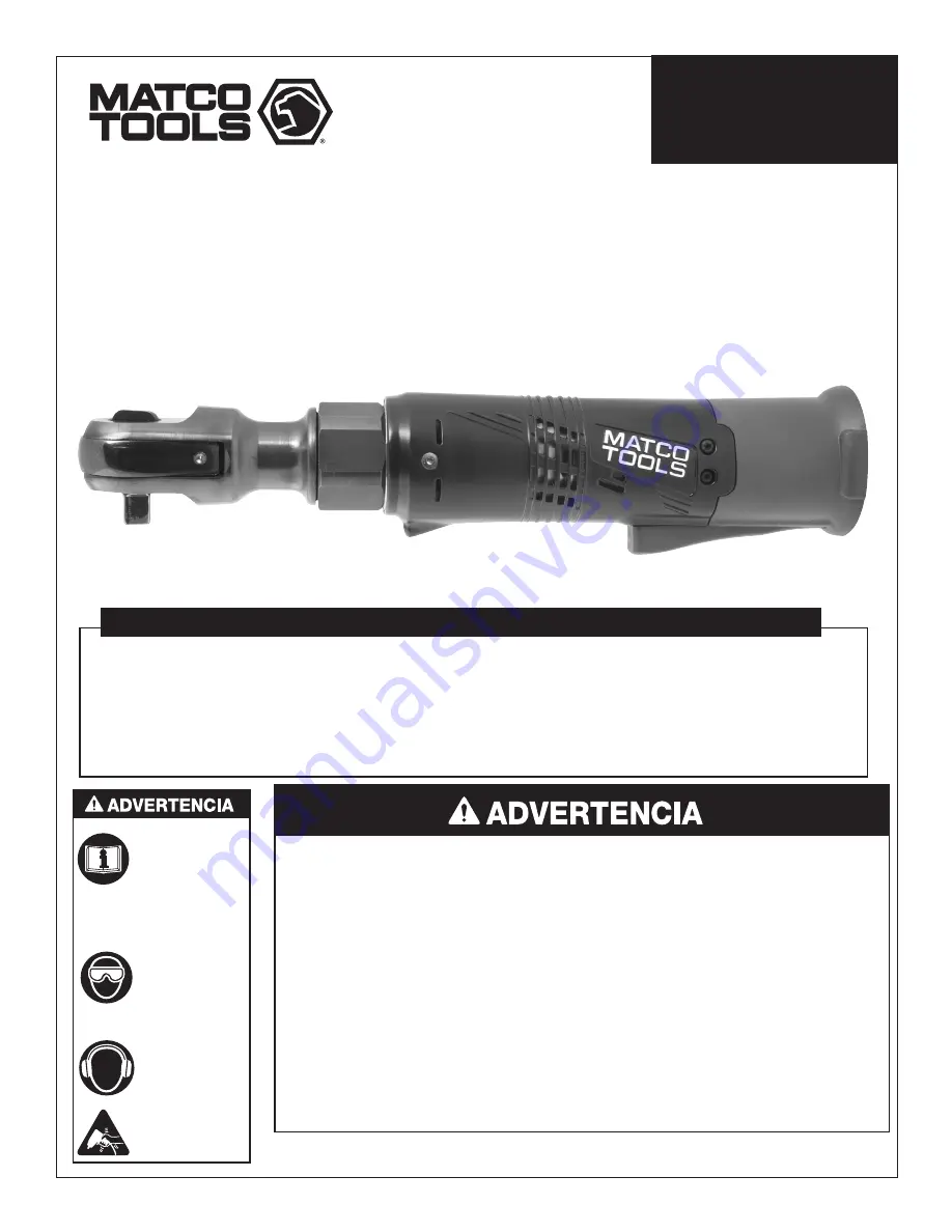 Matco Tools MCL1615BD Operating Instructions Manual Download Page 8