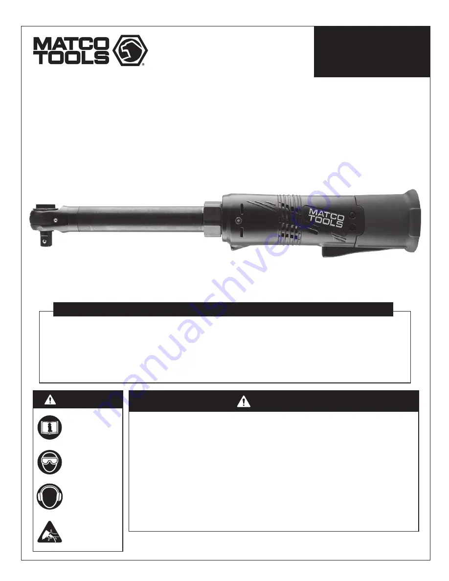 Matco Tools MCL1638LR Operating Instructions Manual Download Page 1