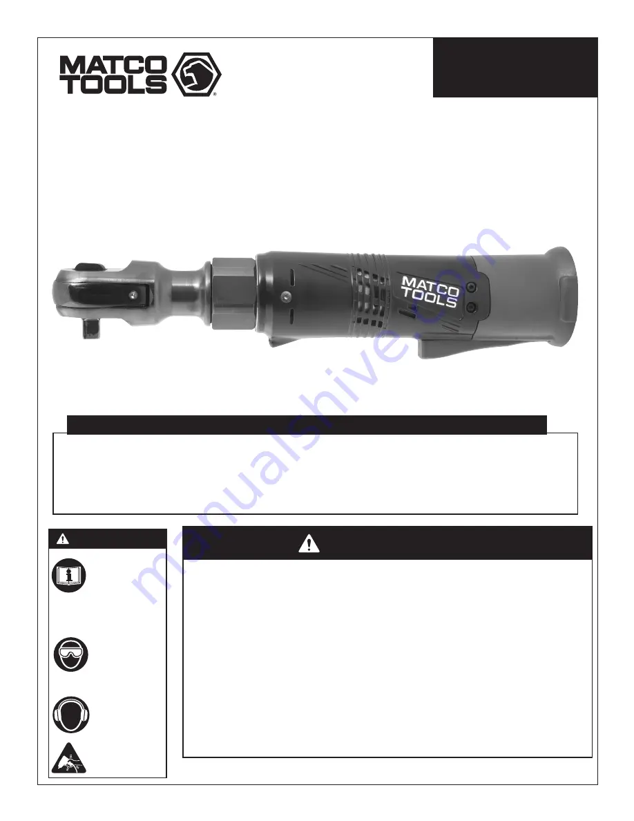 Matco Tools MCL1638R Operating Instructions Manual Download Page 8