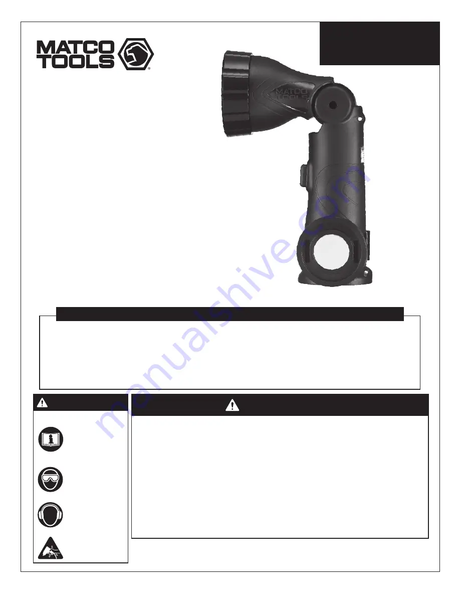 Matco Tools MCL16LED Operating Instructions Manual Download Page 8