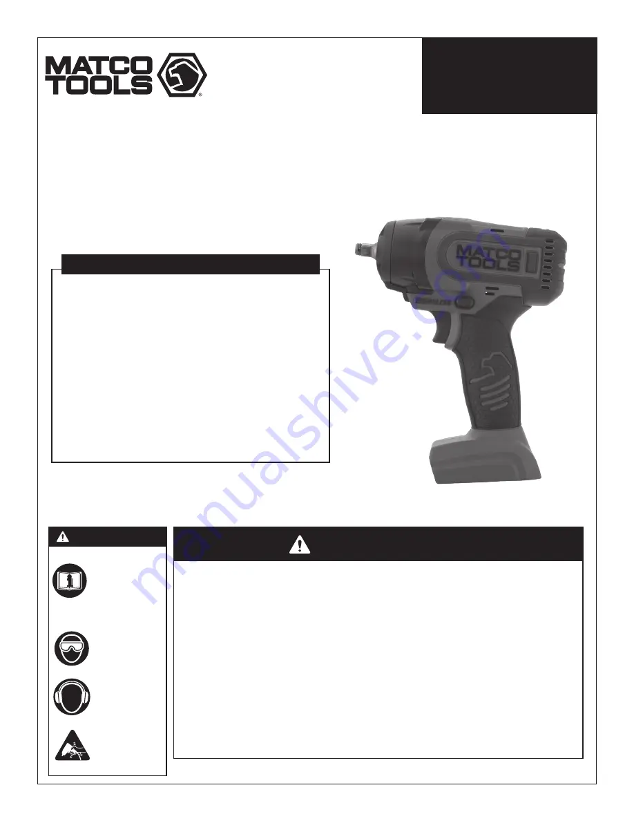 Matco Tools MCL2038HIW Manual Download Page 8