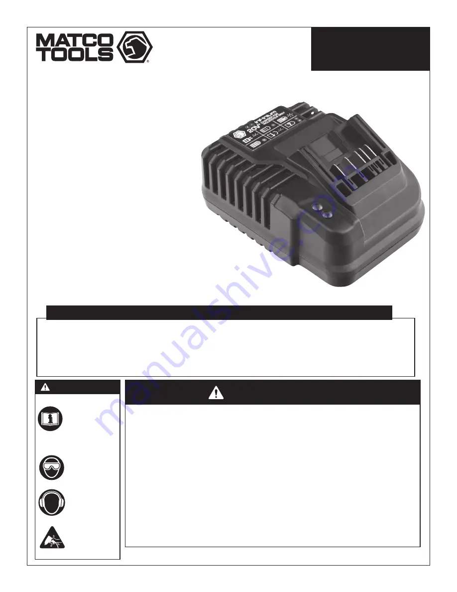 Matco Tools MCL2050CHRG Operating Instructions Manual Download Page 7