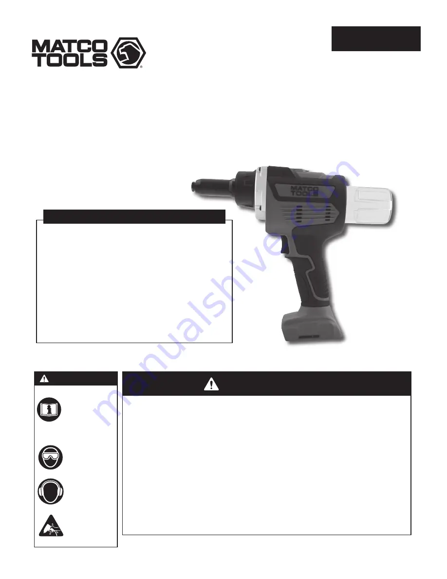 Matco Tools MCL20RG Скачать руководство пользователя страница 10