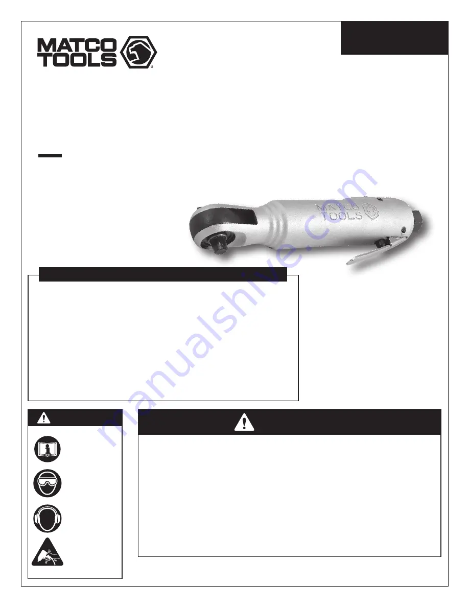 Matco Tools MT1837S Operating Instructions Manual Download Page 1