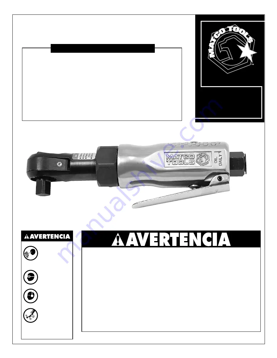 Matco Tools MT1840 Operating Instructions, Warning Information, Parts Breakdown Download Page 8