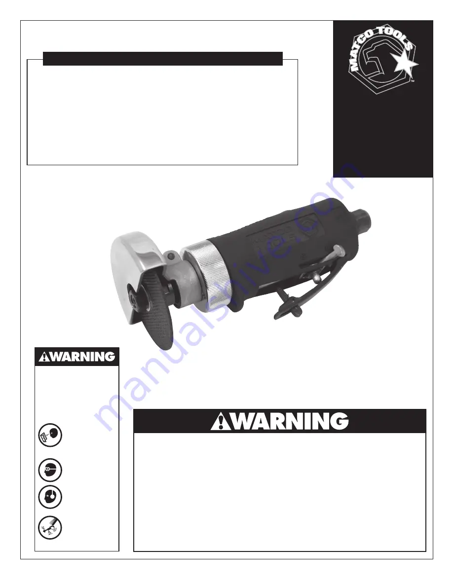 Matco Tools MT1871R Operating Instructions, Warning Information, Parts Breakdown Download Page 1