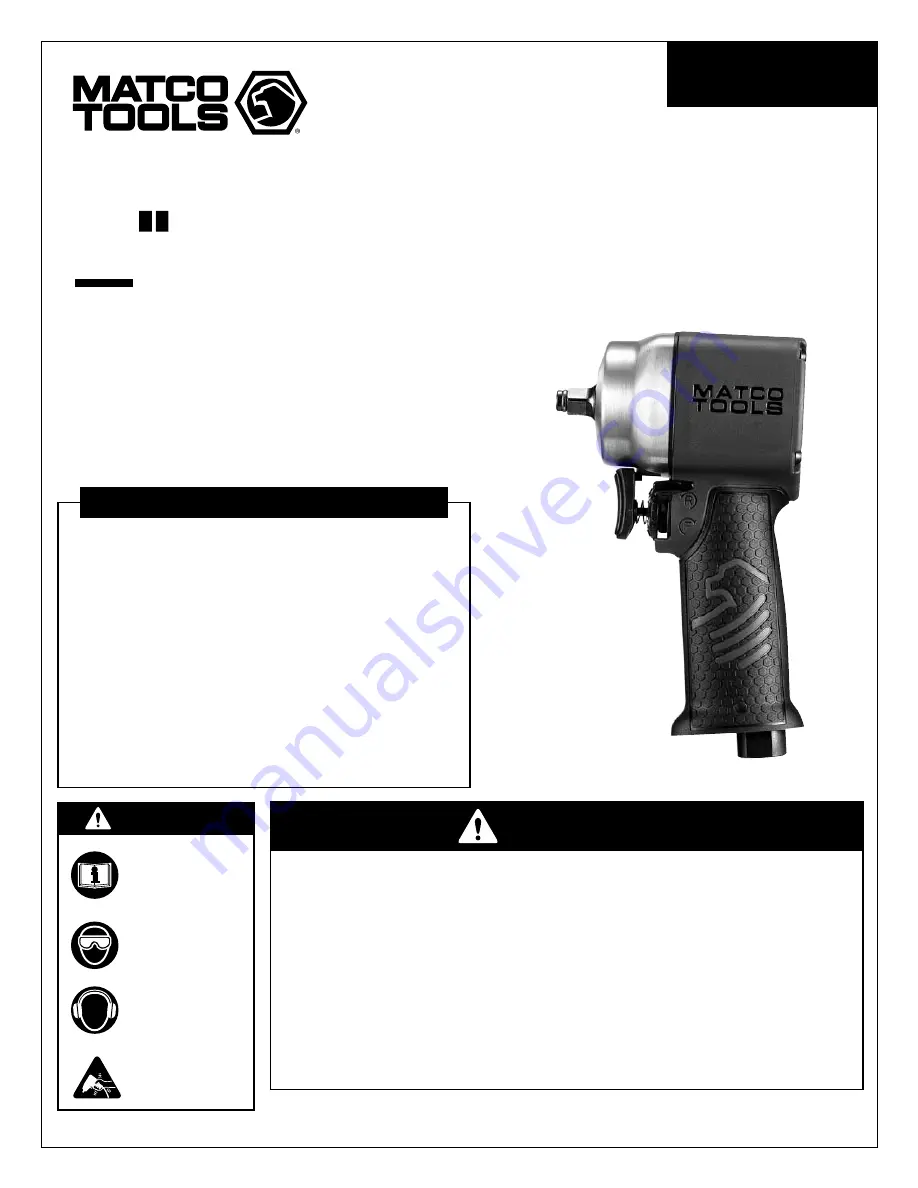 Matco Tools MT2738 Manual Download Page 1