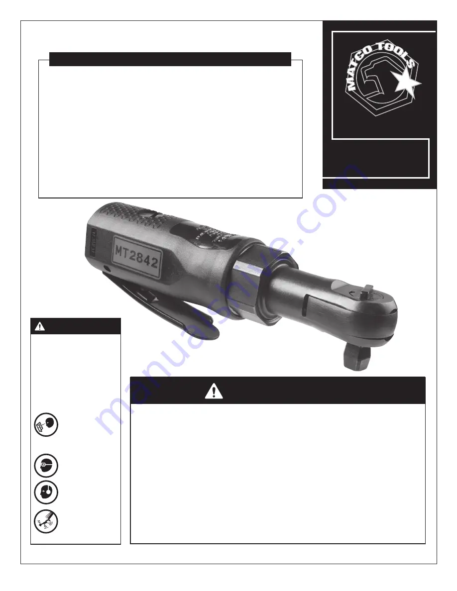 Matco Tools MT2842 Operating Instructions Manual Download Page 8