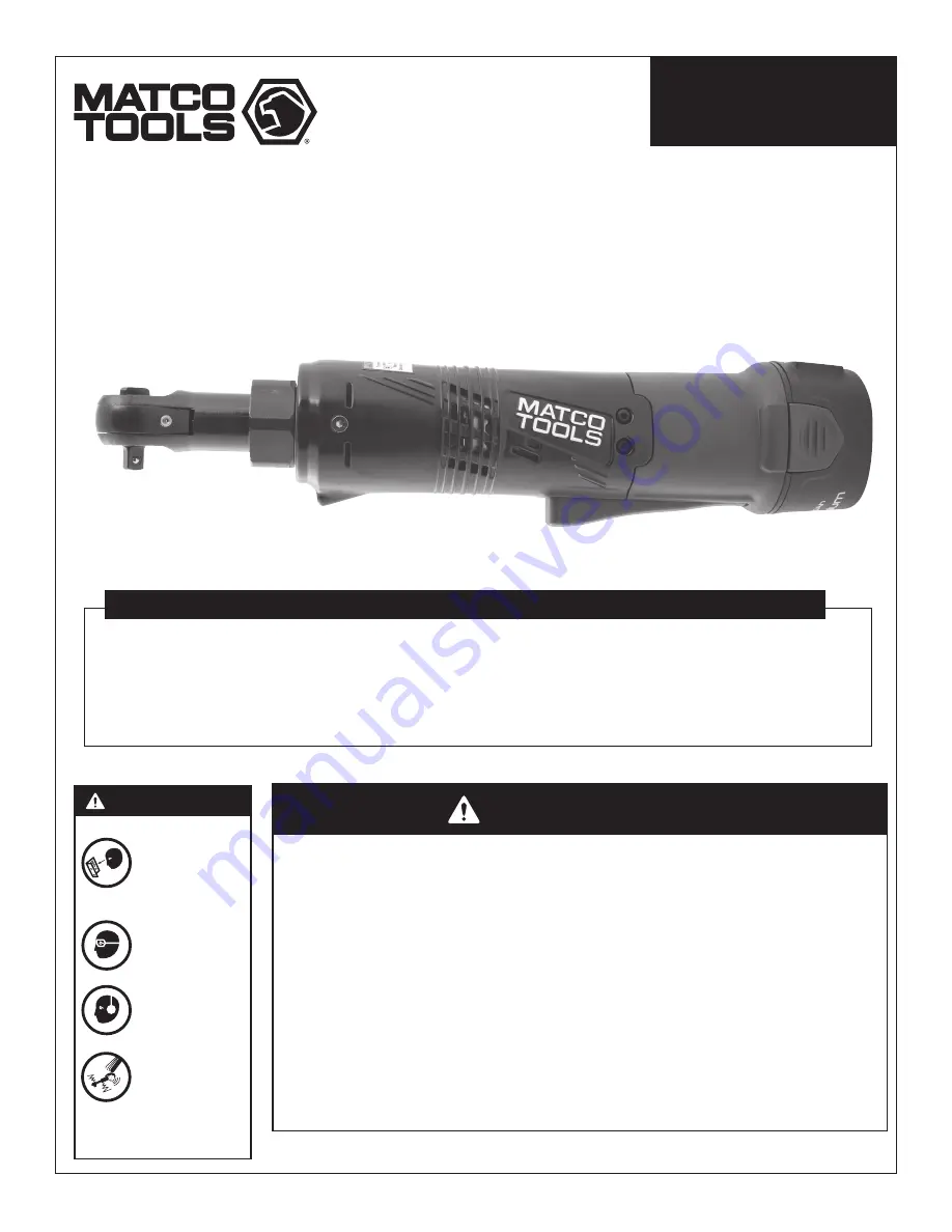 Matco Tools MUC122R Manual Download Page 9