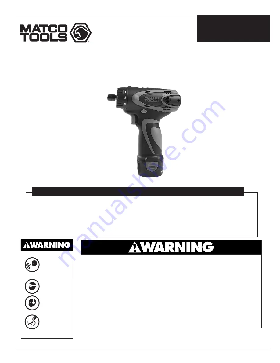 Matco Tools MUC12S Manual Download Page 1