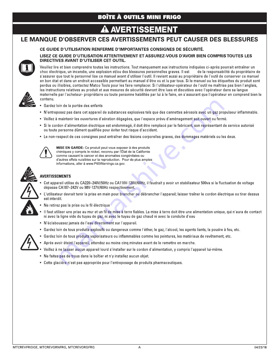 Matco Tools Revel SC68 Manual Download Page 12