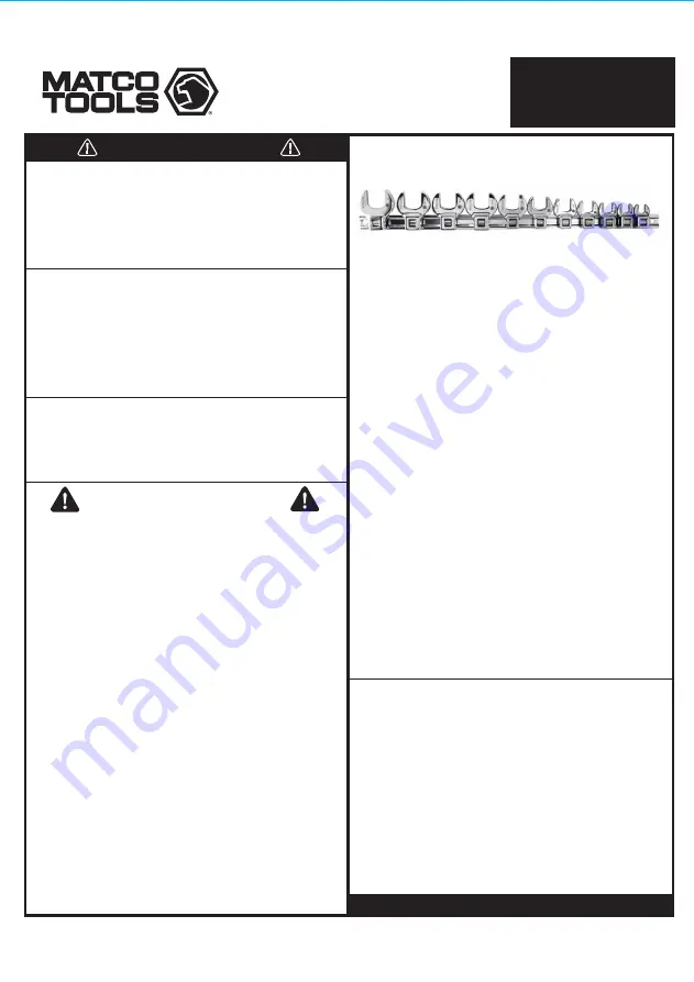 Matco Tools SMCFS11 Quick Start Manual Download Page 2