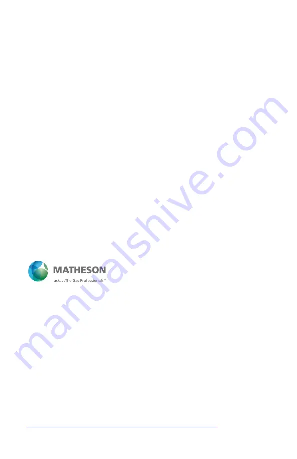 Matheson FM-1000 Operation Instructions Manual Download Page 16