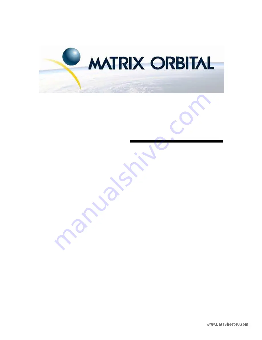 Matrix Orbital LK204-24-USB Manual Download Page 1