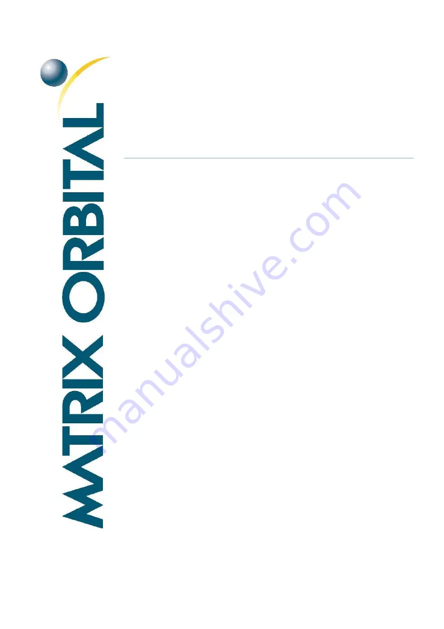 Matrix Orbital MOP-TFT320240-35A-BLM-TPC Hardware Manual Download Page 1