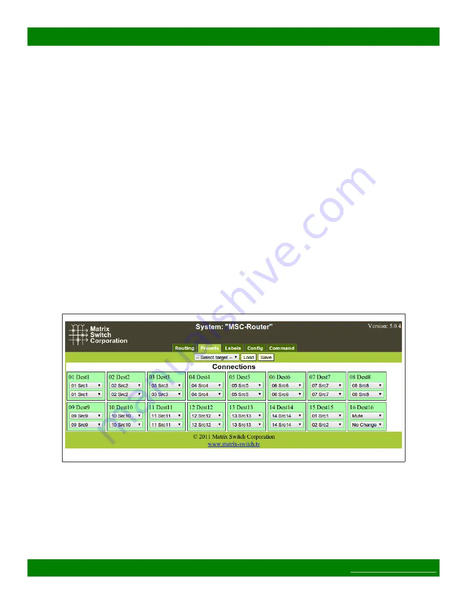 Matrix Switch Corporation MSC-1HD1616L Product Manual Download Page 15