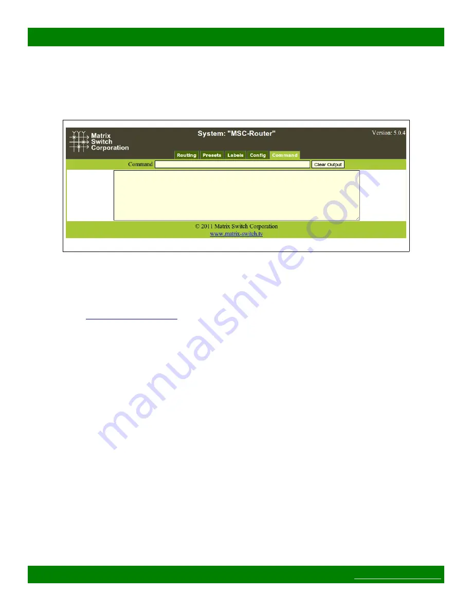 Matrix Switch Corporation MSC-2HD0824S Product Manual Download Page 19