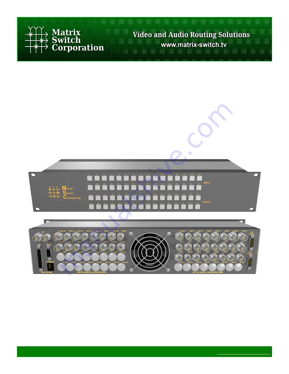 Matrix Switch Corporation MSC-2HD2416L Скачать руководство пользователя страница 1