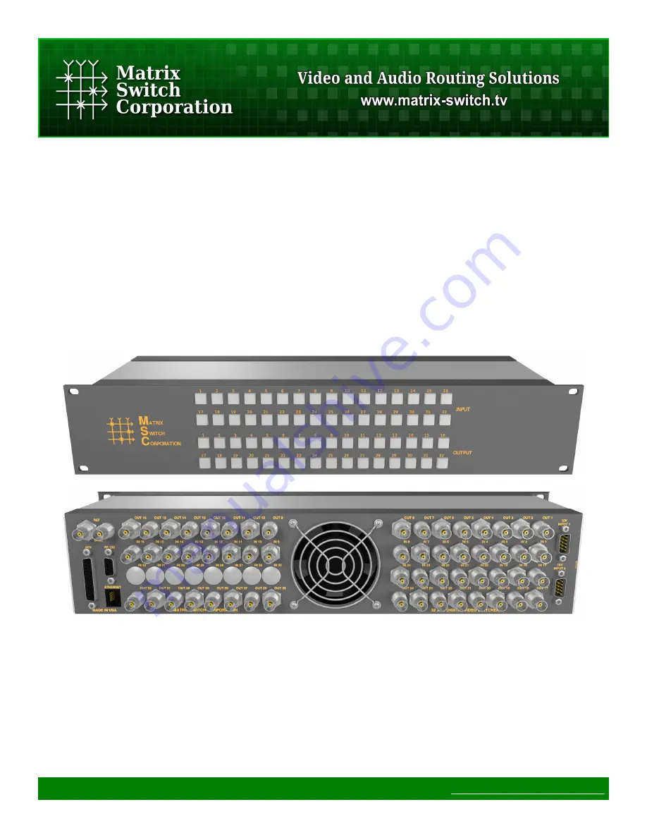 Matrix Switch Corporation MSC-2HD2432L Скачать руководство пользователя страница 1