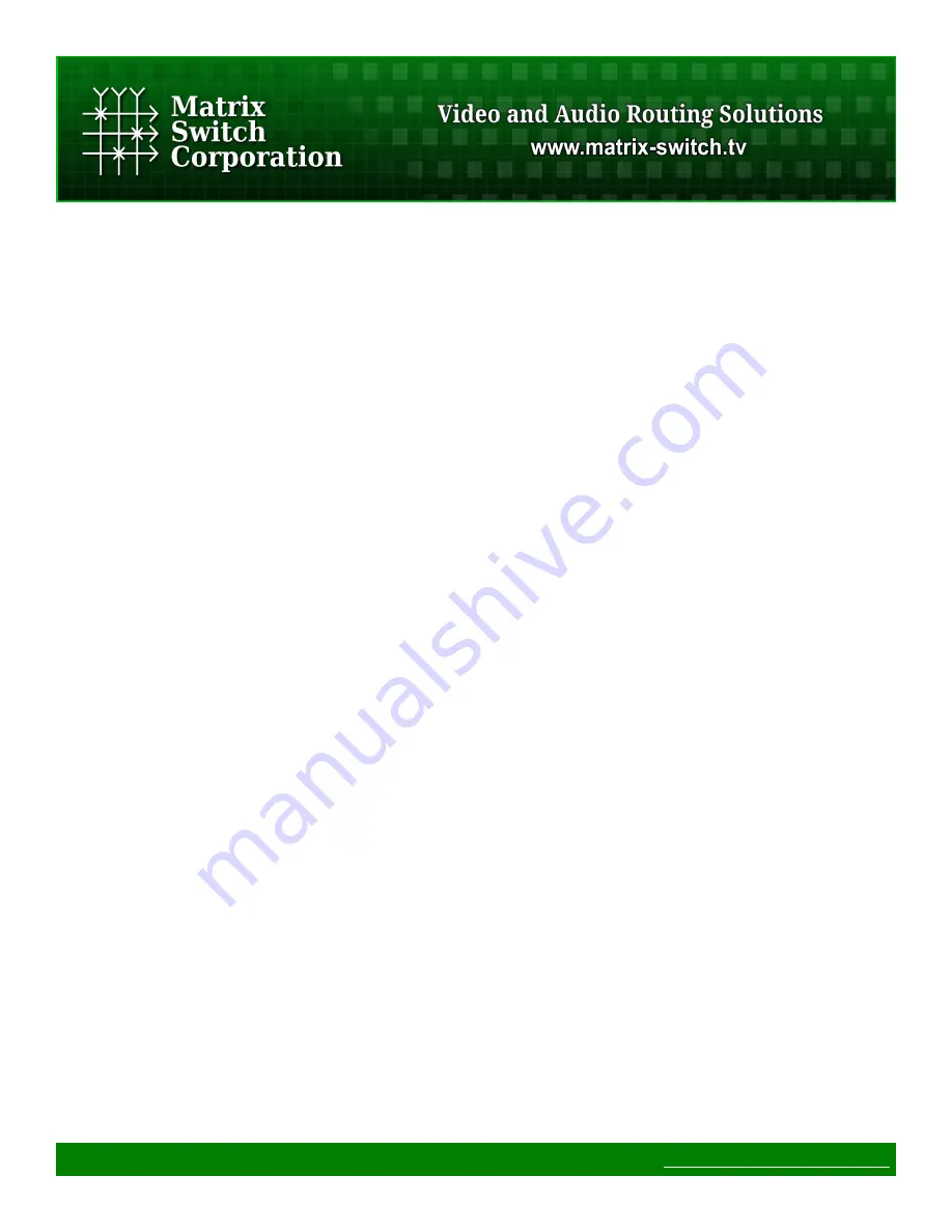 Matrix Switch Corporation MSC-5-4832 Product Manual Download Page 1