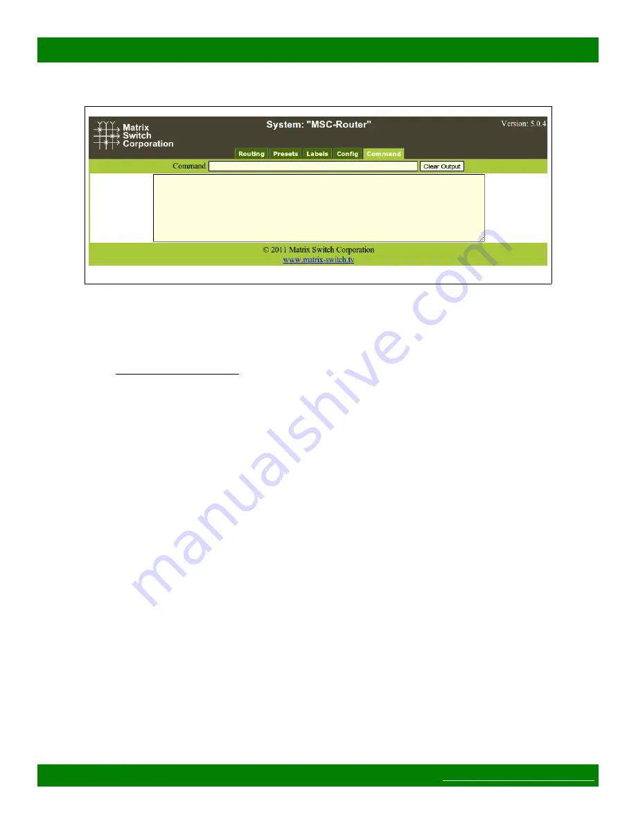 Matrix Switch Corporation MSC-5-4832 Product Manual Download Page 18