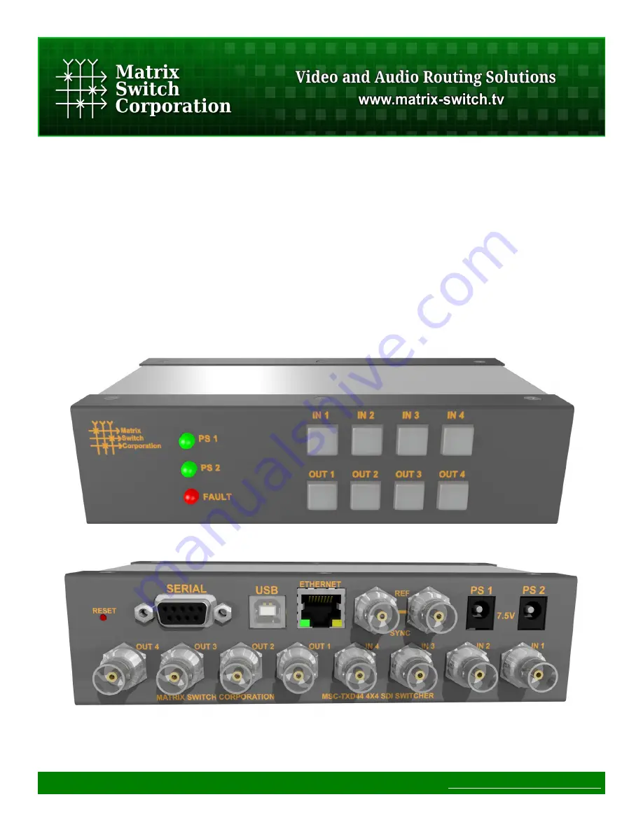 Matrix Switch Corporation MSC-TXD44L Скачать руководство пользователя страница 1