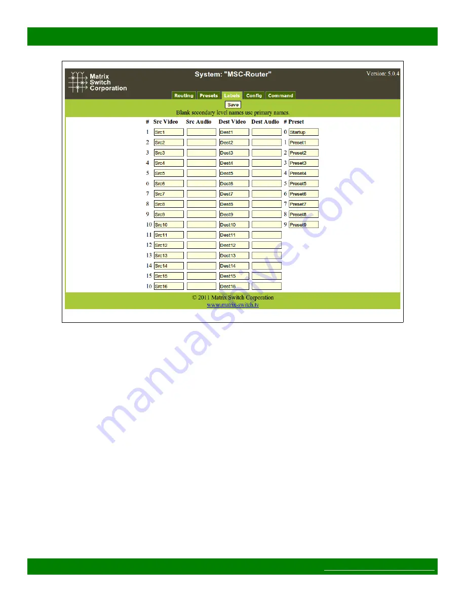 Matrix Switch Corporation MSC-TXD44L Product Manual Download Page 15