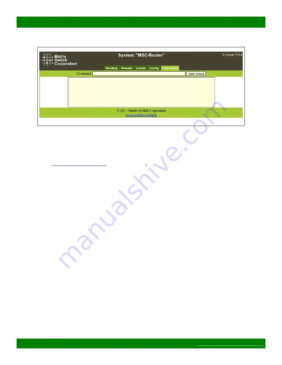 Matrix Switch Corporation MSC-XD44L Product Manual Download Page 18