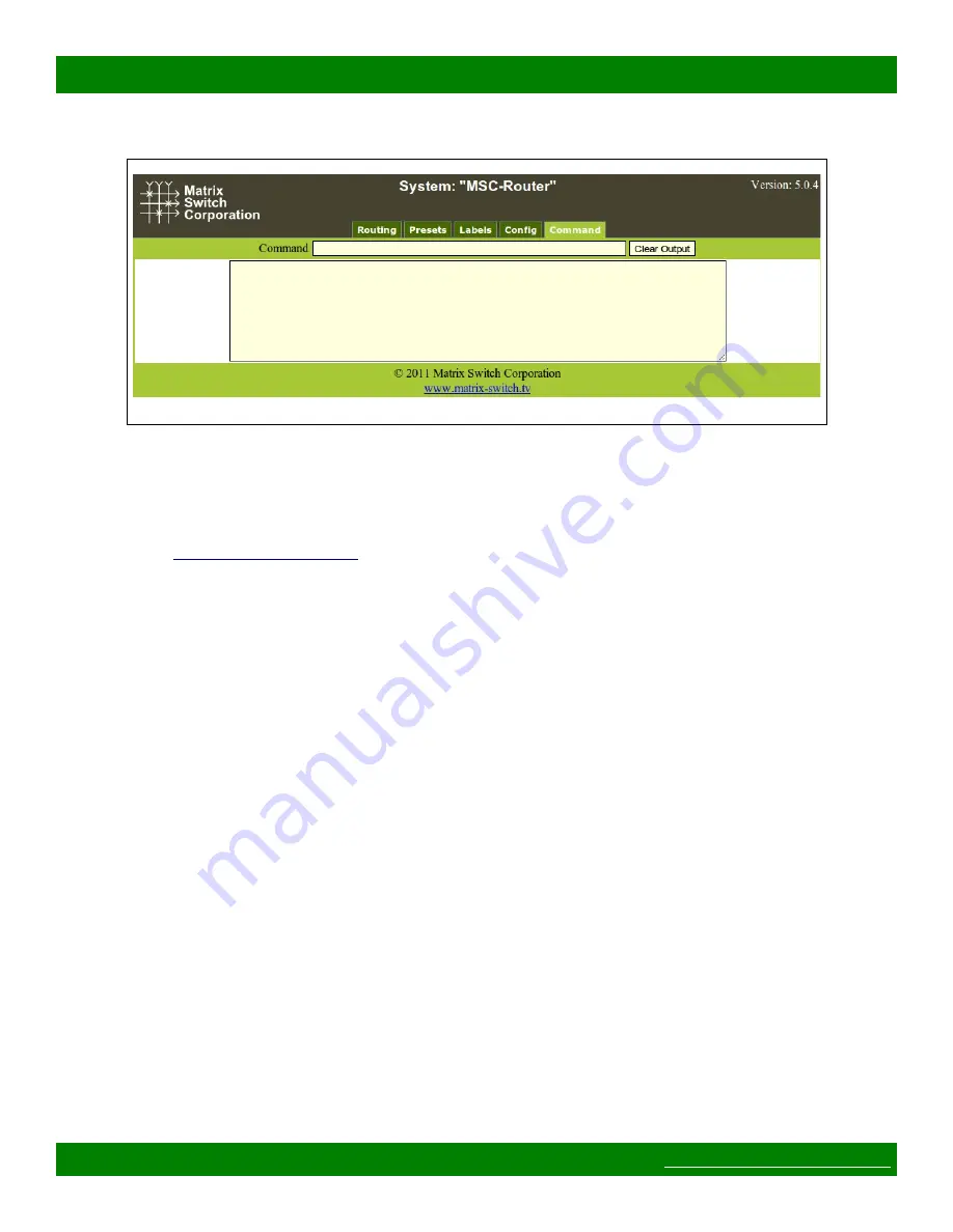 Matrix Switch Corporation MSC-XE3232S Product Manual Download Page 18