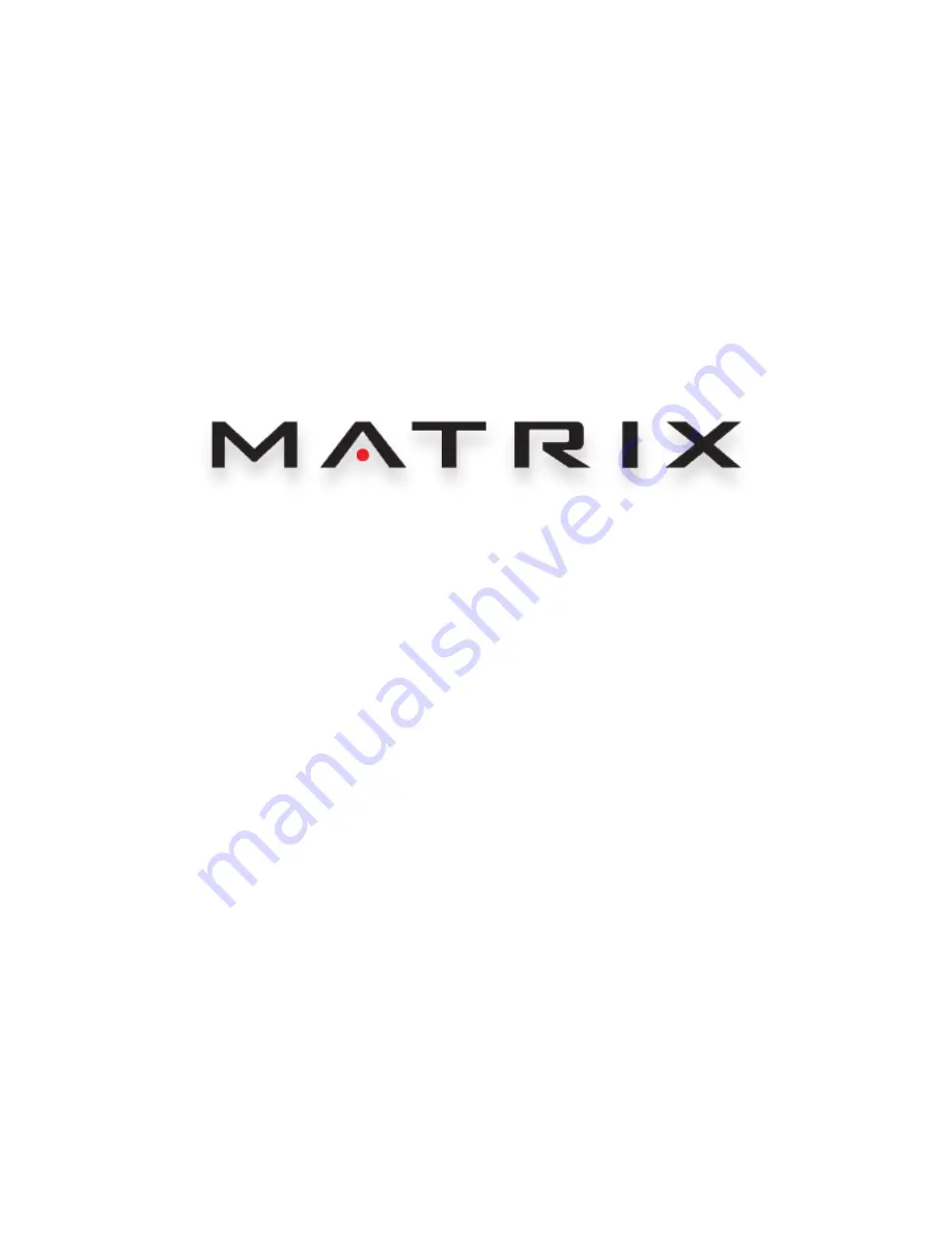 Matrix 2016 3x console Service Manual Download Page 1